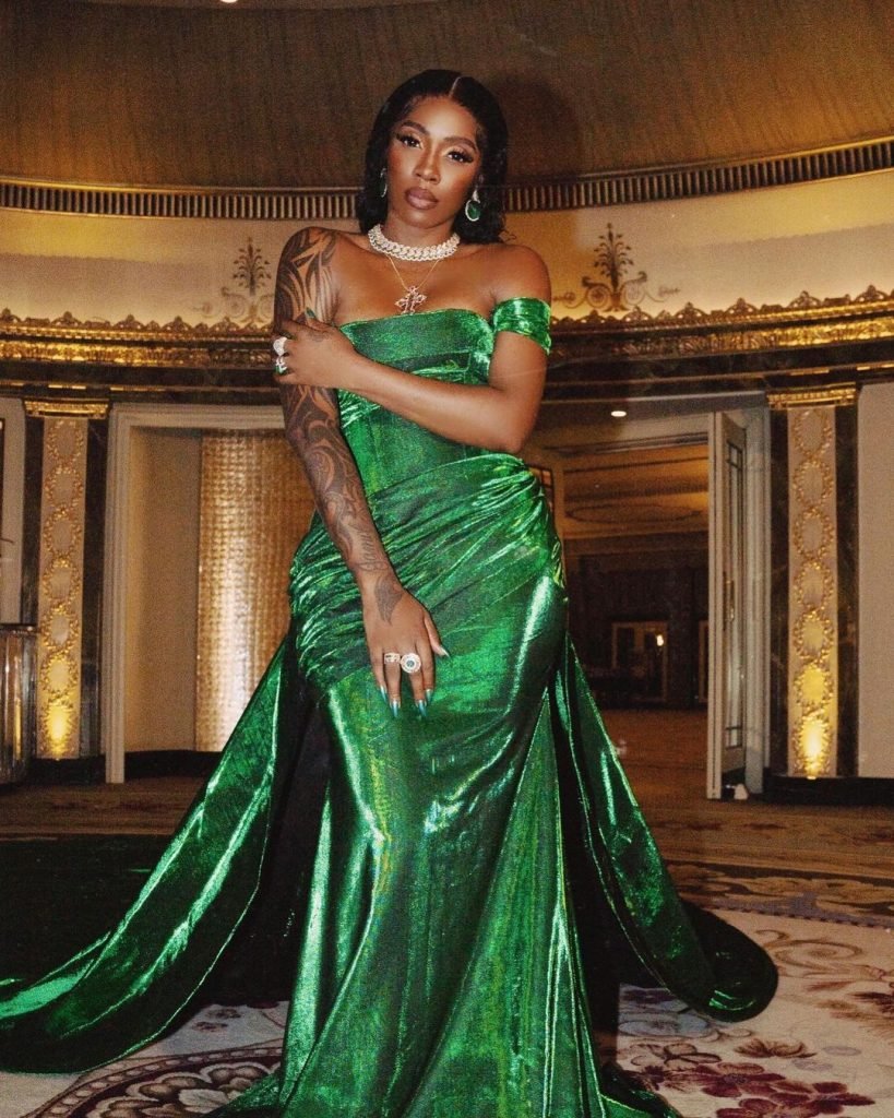 Tiwa Savage dress designed by Lanre Da Silva at the coronation concert of King Charles III 